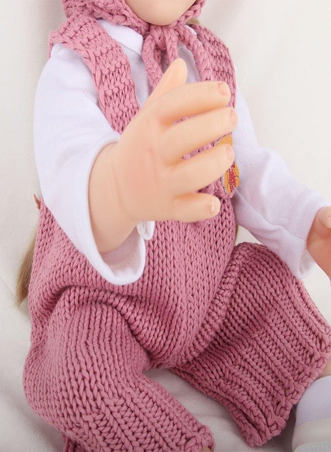 OOTLO Reborn Baby Dolls Girl, 22" Beautiful Lifelike Doll Full Body Vinyl Silicone with Long Hair for Kids, Realistic Newborn Baby Doll with Feeding Toy for Birthday Christmas, Multicolor - Image 5